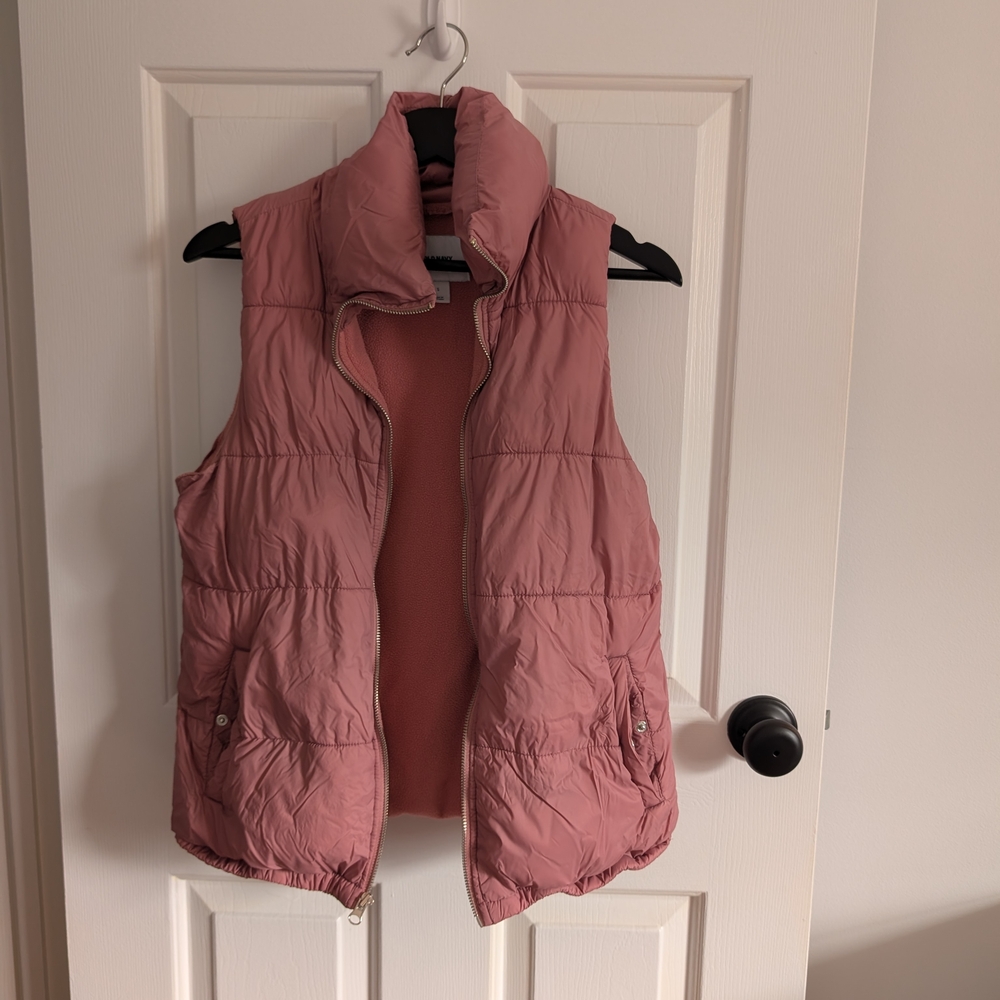 Old Navy Women's Blush Pink Puffer Vest Size Small